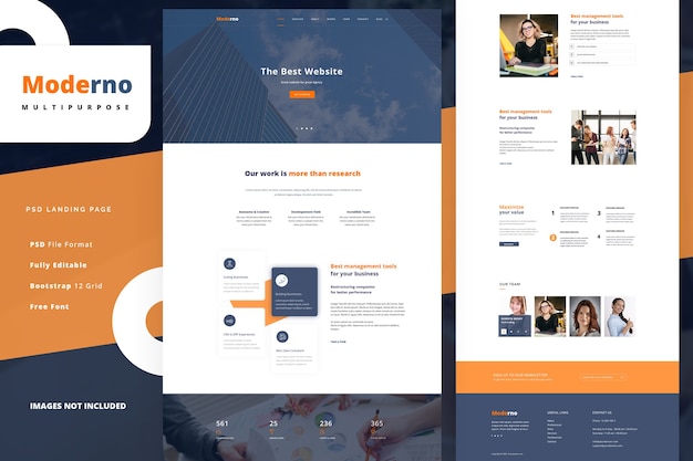  Business agency for financial services landing page template