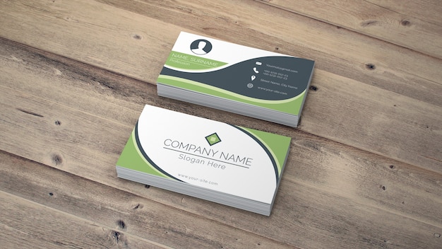 Free Psd Business Card Mockup In Eco Style