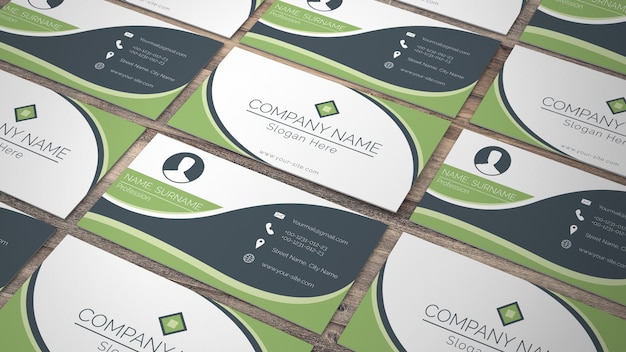 Download Business card mockup in eco style | Free PSD File