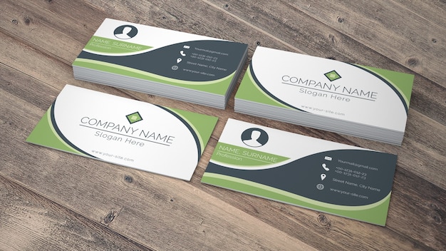 Download Business card mockup in eco style | Free PSD File