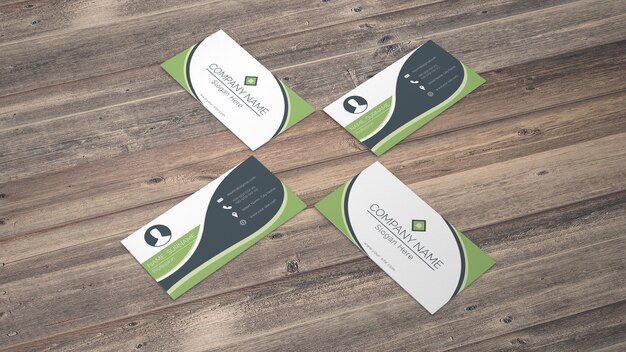 Download Free PSD | Business card mockup in eco style