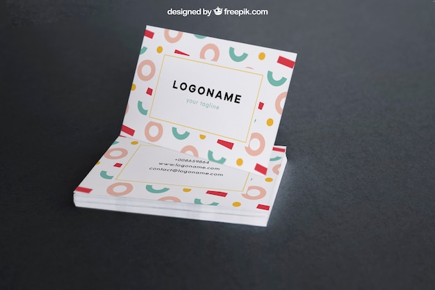 Download Free Psd White And Yellow Business Card Mockup PSD Mockup Templates