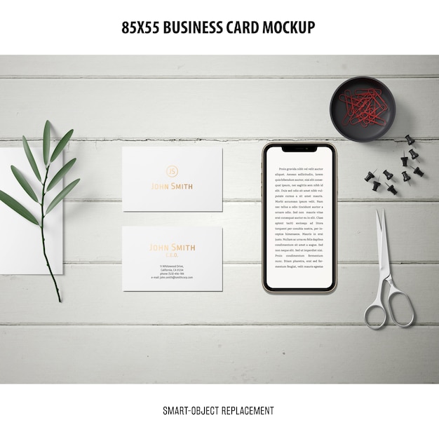 Business card mockup | Free PSD File
