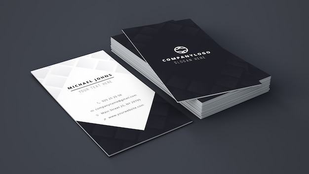 Download Business card stack mockup | Free PSD File