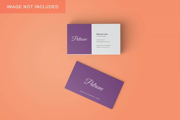 Premium PSD | Business card on a table