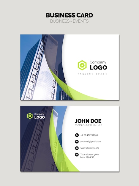 Download Free Business Card With Company Logo And Sky Building Free Psd File Use our free logo maker to create a logo and build your brand. Put your logo on business cards, promotional products, or your website for brand visibility.