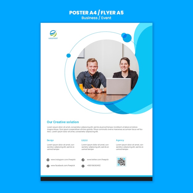 Free Psd Business Event With Web Template For Flyer