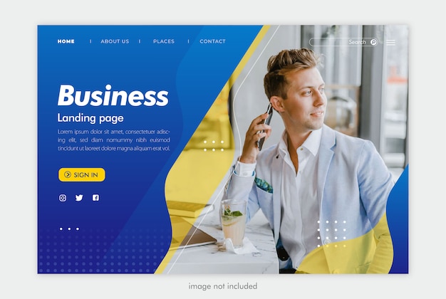 Business landing page website template Premium Psd