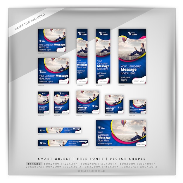 Download Business Marketing Google Banner Set Psd Template All Mockups Design For Packaging