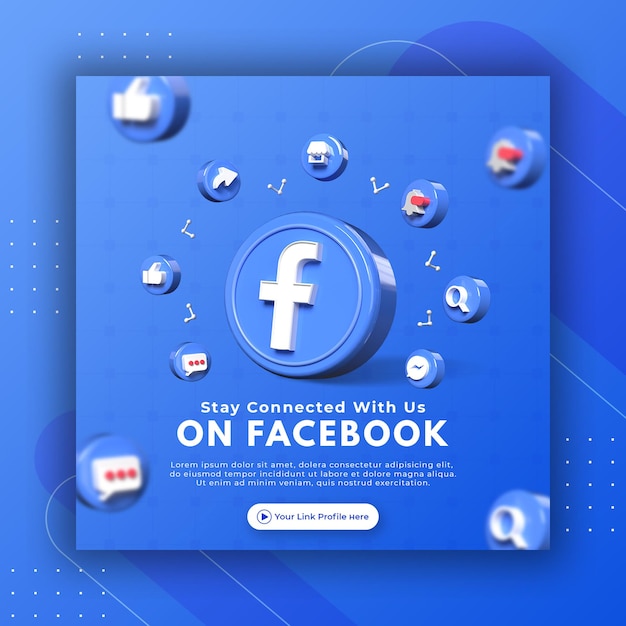 Premium Psd Business Page Promotion With 3d Render Facebook For Instagram Post Template