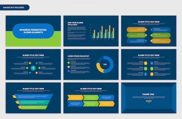 Business presentation slider infographic elements Premium Psd