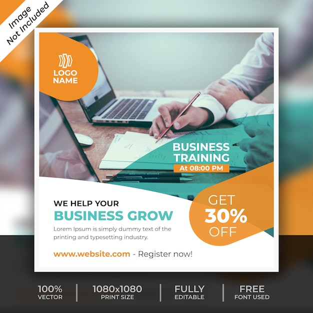 Business social post template Premium Psd