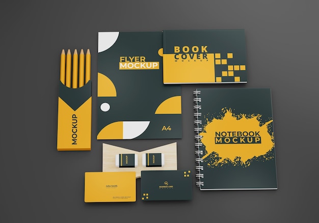 Download Premium PSD | Business stationery mock up design branding