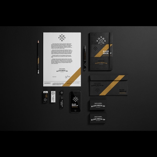 mockup papelaria free Mockup stationery branding psd identity mockups designers dribbble behance mockuptree dealjumbo