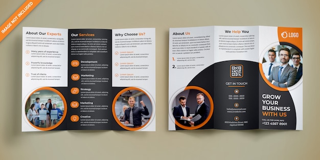 Business trifold brochure design Premium Psd