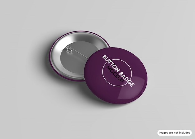 Download Button badge mockup | Premium PSD File