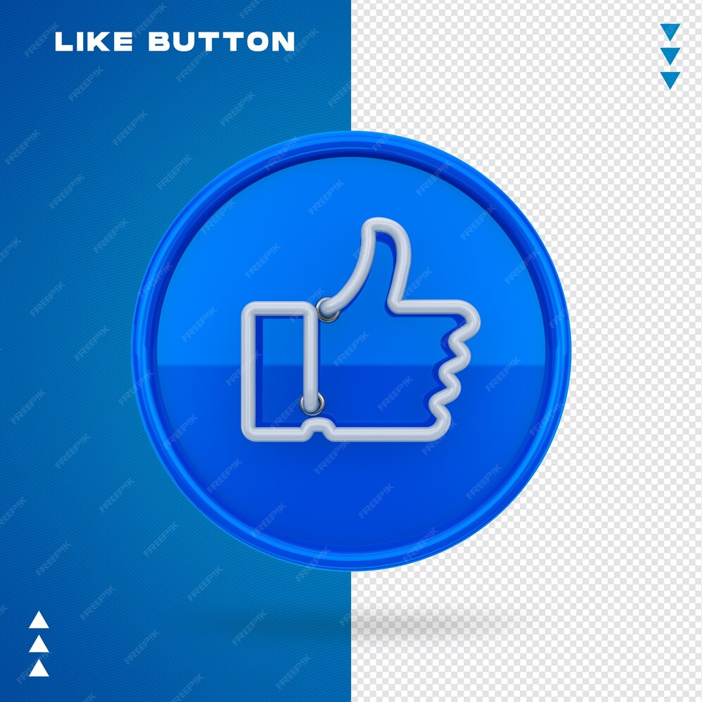 Premium PSD | Button like neon