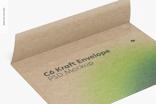 Download Free Psd C6 Kraft Envelope Mockup Close Up