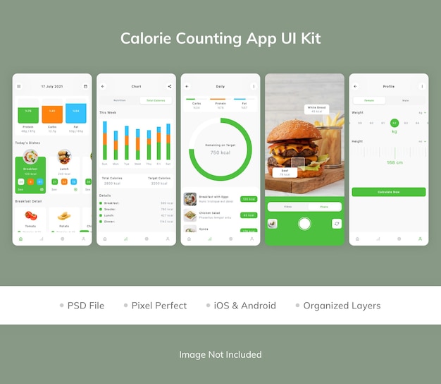 premium-psd-calorie-counting-app-ui-kit