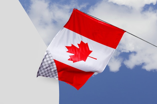 カナダ国旗コンセプトモックアップ 無料のpsdファイル