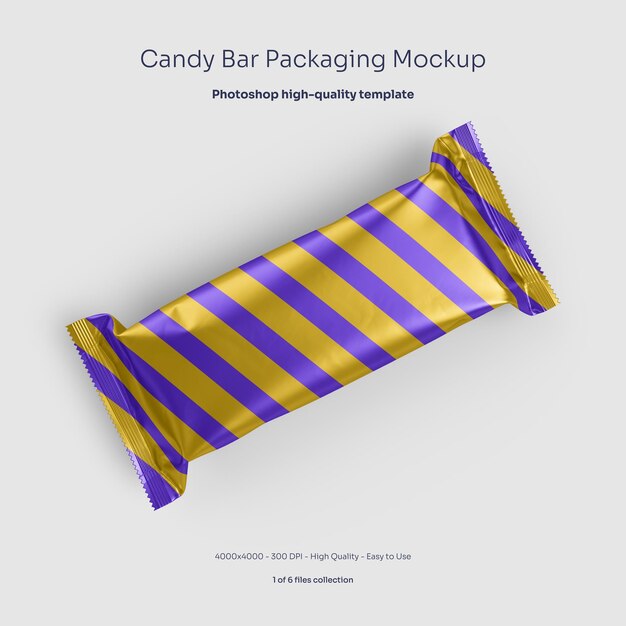 Download Free Psd Candy Bar Aluminum Packaging Mockup