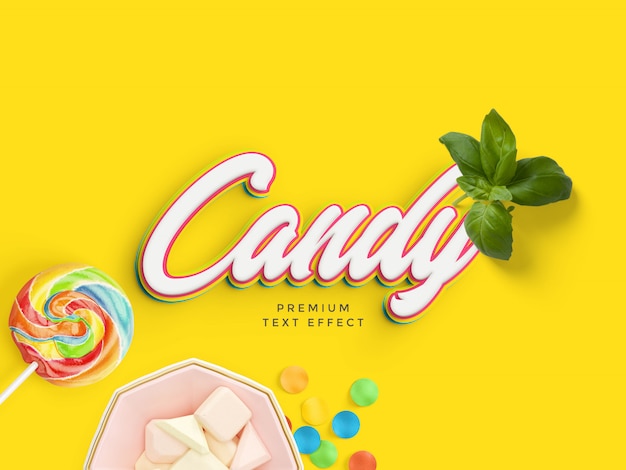 Download Candy text effect mockup | Premium PSD File