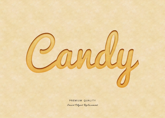 Candy text style effect Premium Psd