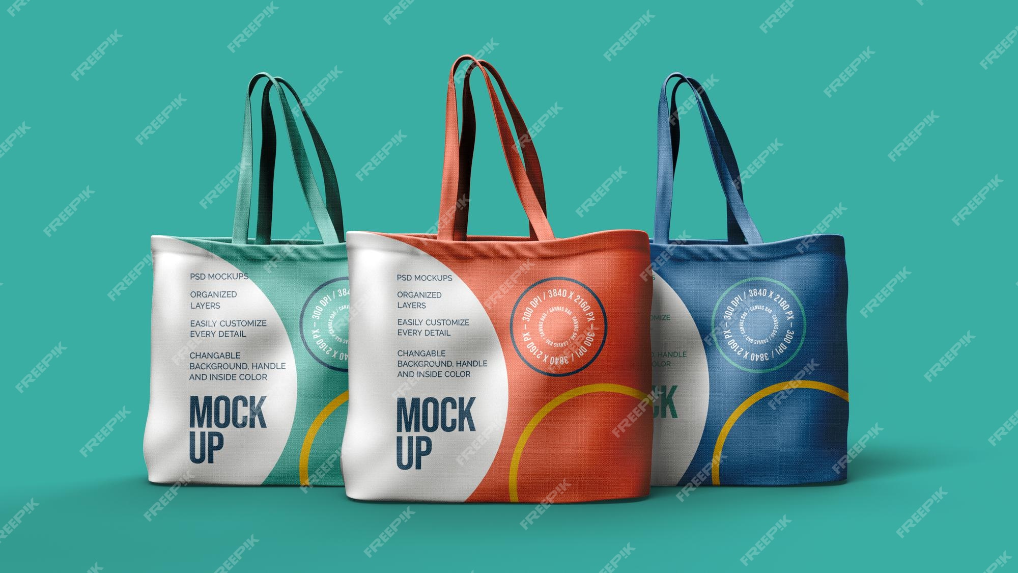 Premium PSD | Canvas bags mockup design isolated