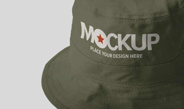 Download Premium PSD | Canvas bucket hat mockup isolated