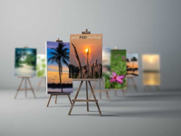 Download Canvas mockup collection | Premium PSD File