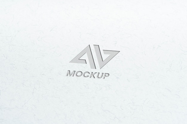 Free PSD | Capital letter mock-up logo design on minimalist white paper