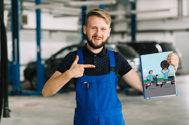 Download Car Mechanic Holding Cover Mockup Psd Template Download Free T Shirt Mockups Psd Templates Yellowimages Mockups