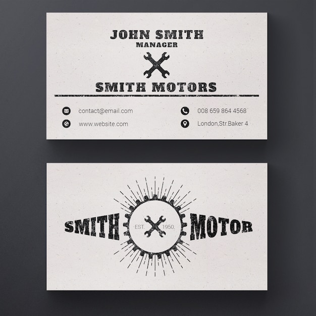 Automotive Business Card Template Free from image.freepik.com