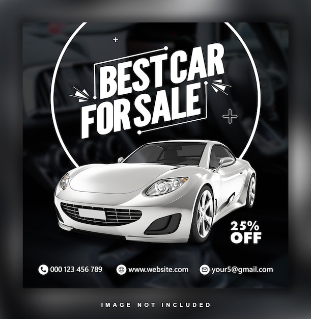 Premium PSD | Car sale banner or post design template