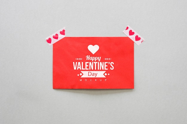 Free PSD | Card mockup for valentine