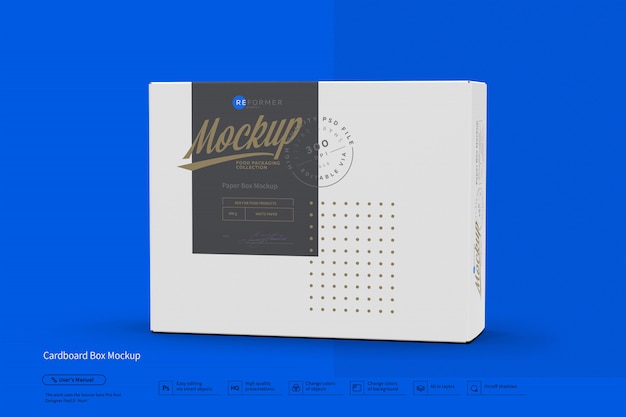 Download Cardboard box mockup | Premium PSD File