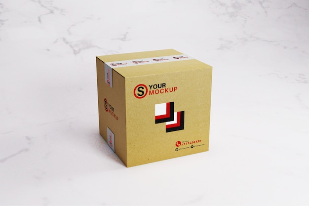 Download Premium PSD | Cardboard box mockup