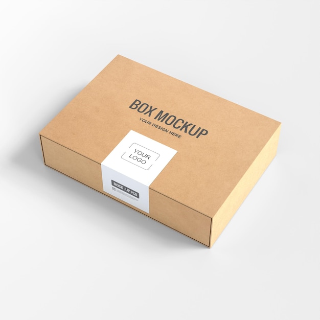 Premium PSD | Cardboard box mockup