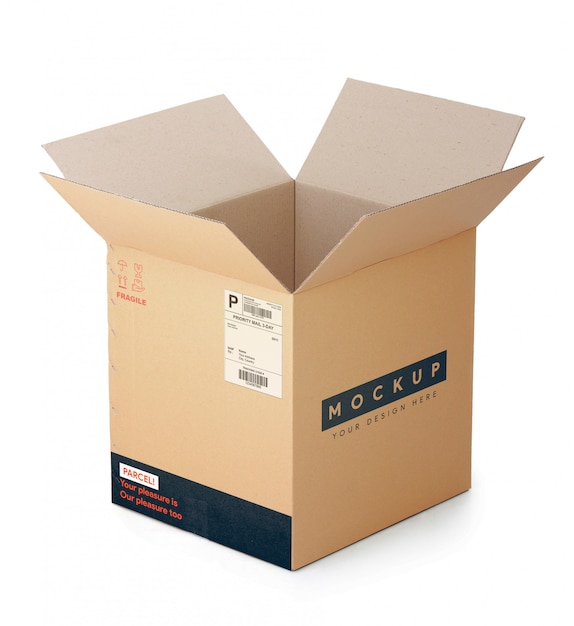 Download Cardboard box mockup | Premium PSD File