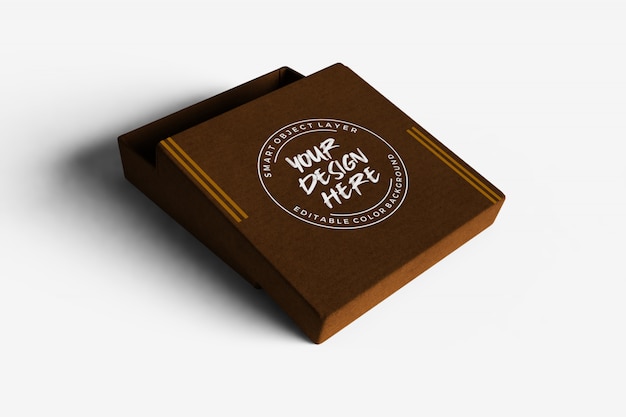 Download Premium PSD | Cardboard box with opened lid mockup