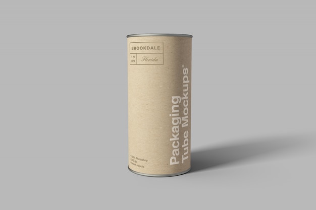 Download Premium PSD | Cardboard packaging tube mockup