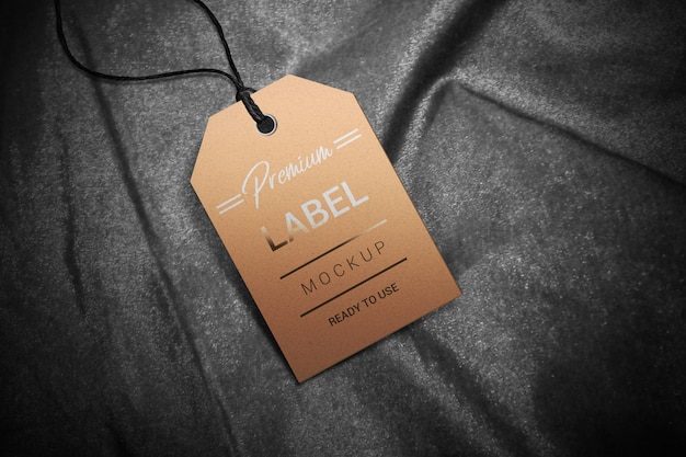 Premium Psd Cardboard Price Label Mockup