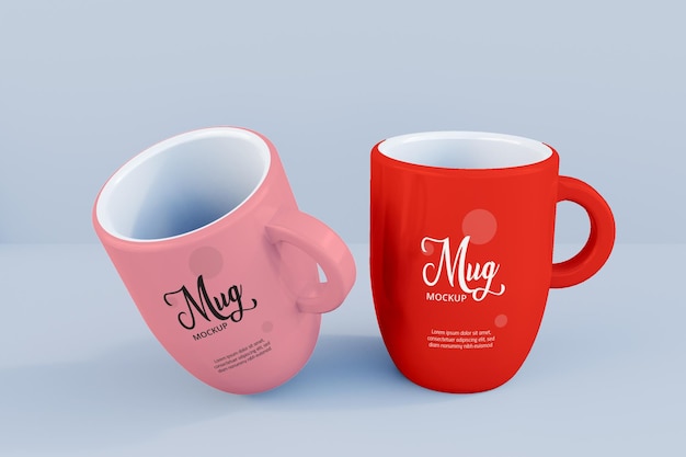 Premium PSD | Ceramic mug mockup design template