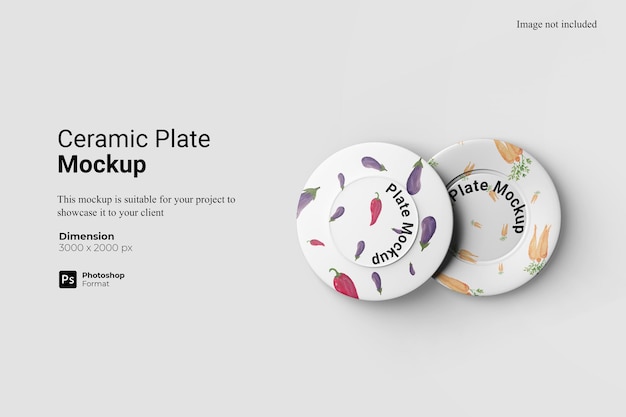 Download Premium PSD | Ceramic plate mockup design isolated