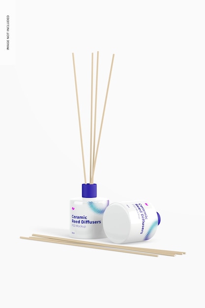 Download Premium Psd Ceramic Reed Diffuser Mockup Dropped