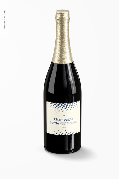 Download Free Psd Champagne Bottle Mockup