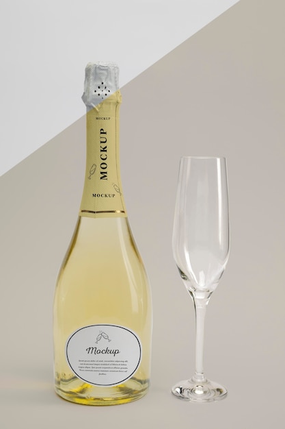 Download Free PSD | Champagne bottle with mock-up