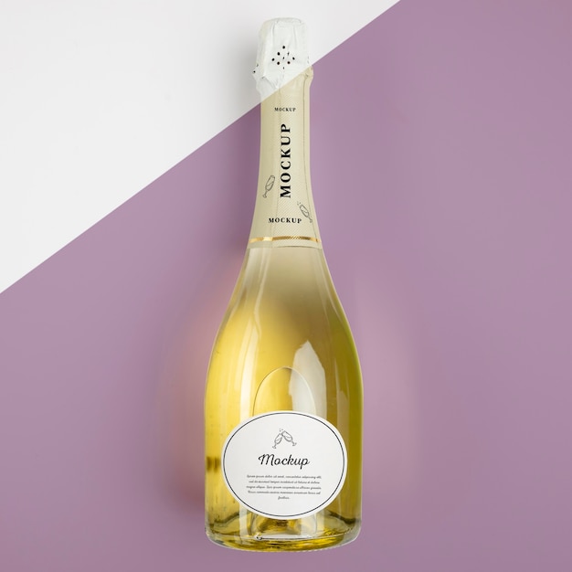 Premium Psd Champagne Bottle Mockup