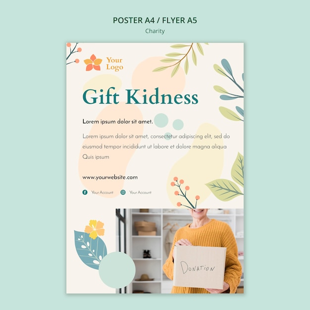 charity poster template psd free download