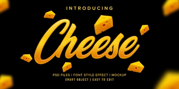 Download Cheese font style effect mockup | Premium PSD File